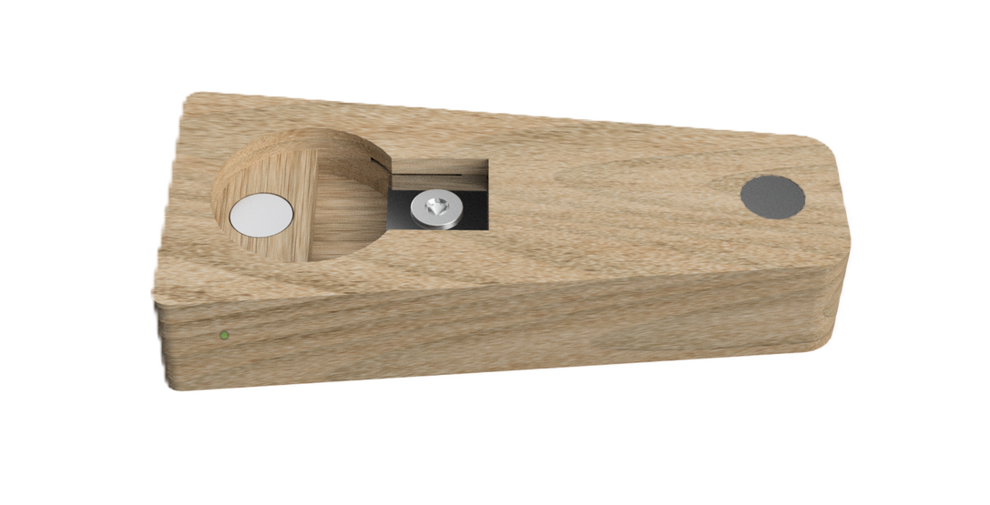 Design-Flaschenöffner aus Holz mit Edelstahl