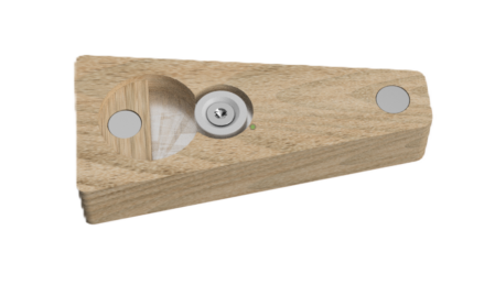Key-Visual: handgefertigtes Designobjekt aus Holz und Metall